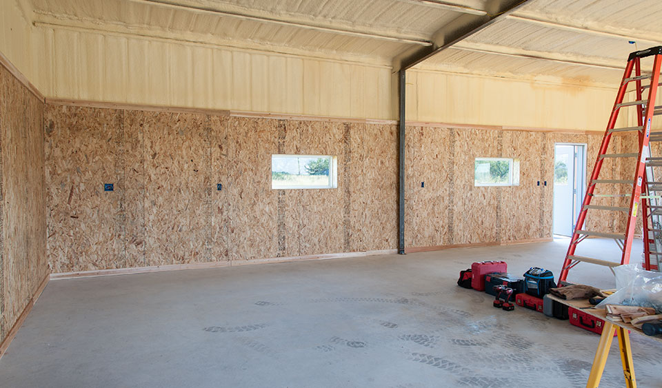 West Texas - Interior Garage Walls Plywood
